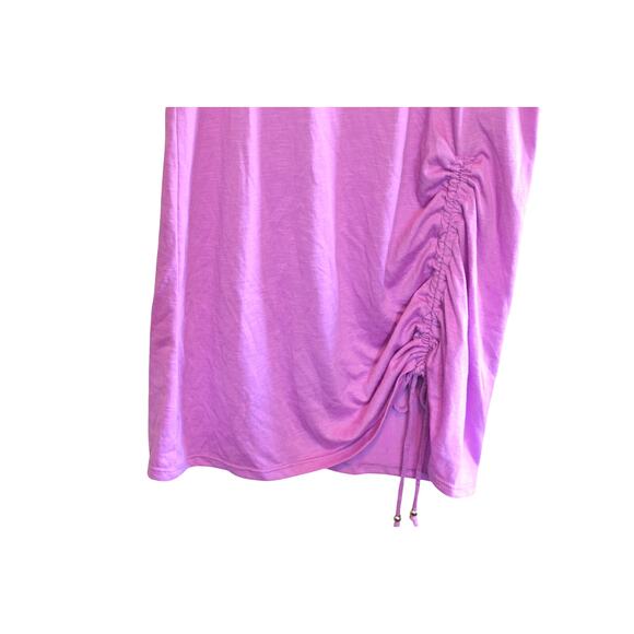 Miken Swim Women's Ruched Racerback Coverup in Violet Sunset Purple - Picture 2 of 4